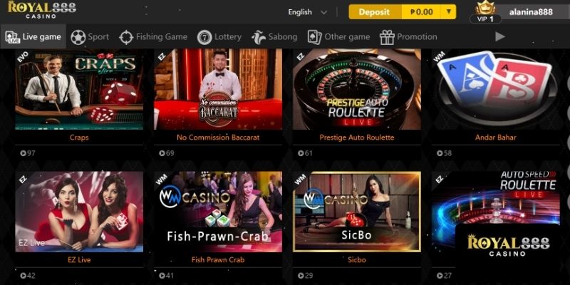 Giới thiệu về Live Casino Royal888